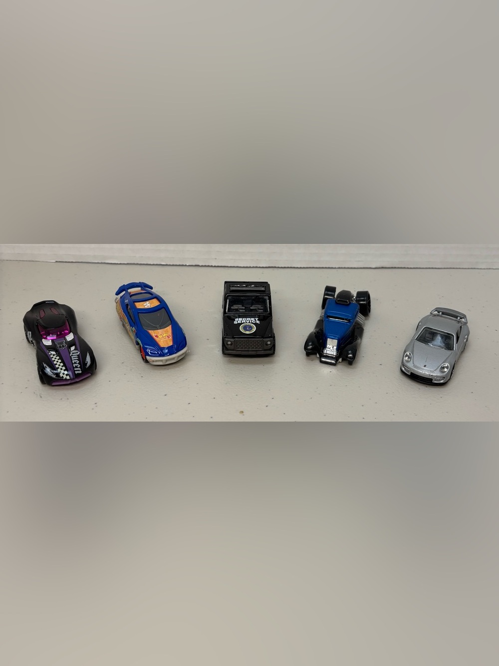 5pc Rare Vintage Diecast Car Lot Porsche Velocita Mid Mill Secret Service